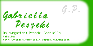 gabriella peszeki business card